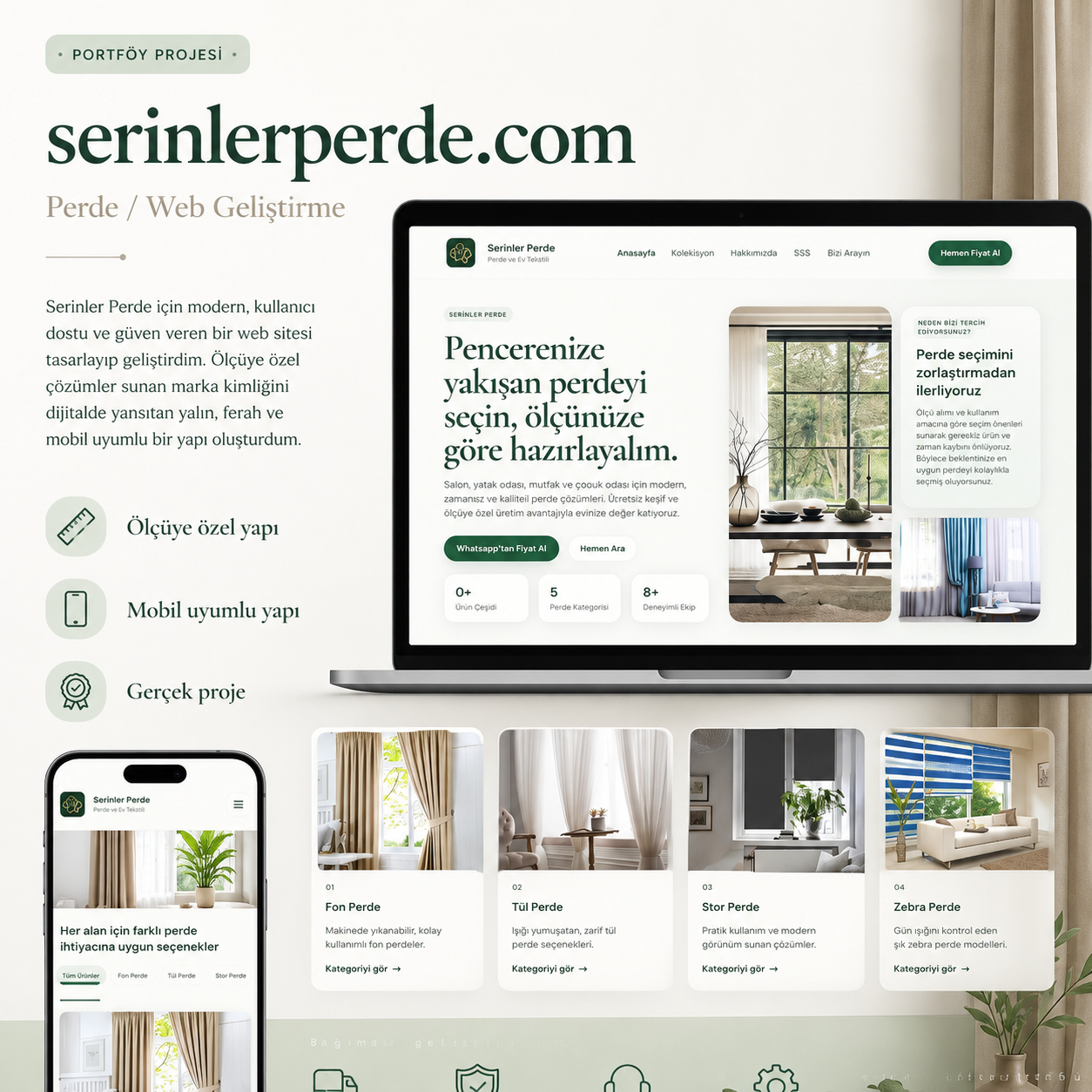 Serinler Perde responsive website project