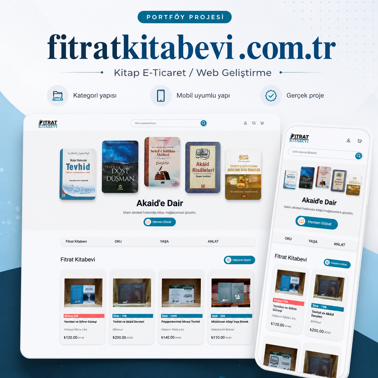 Fitrat Kitabevi book e-commerce project